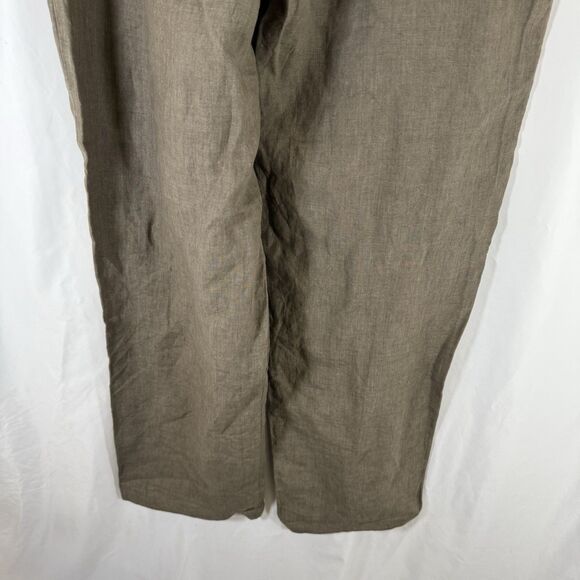 Britches of Georgetowne Linen Pants Women's Large Green Drawstring Pockets - Picture 11 of 12